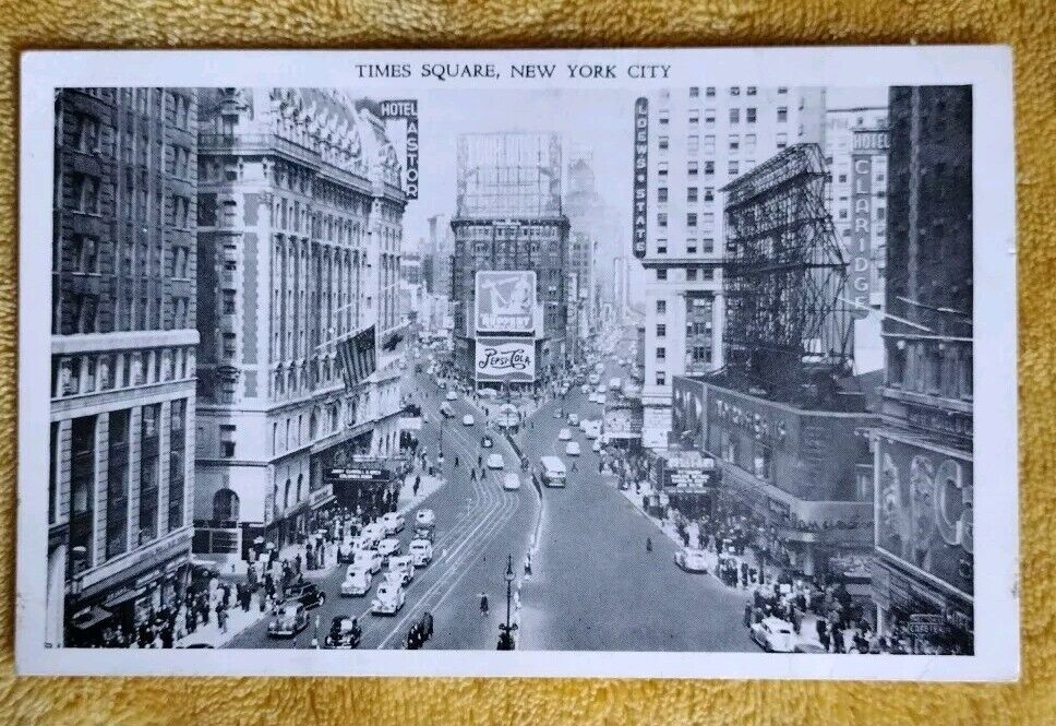 Time Square New York 1940s Postcard 