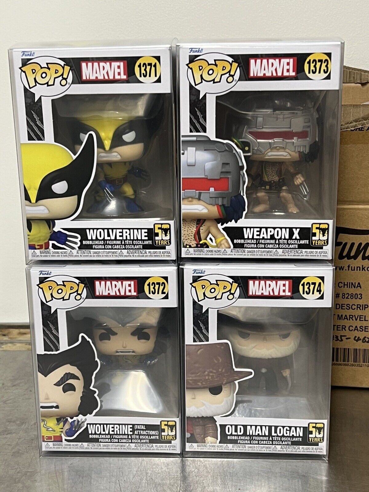 Funko POP Wolverine 50th Anniversary Set of 4 - NEW in Protectors