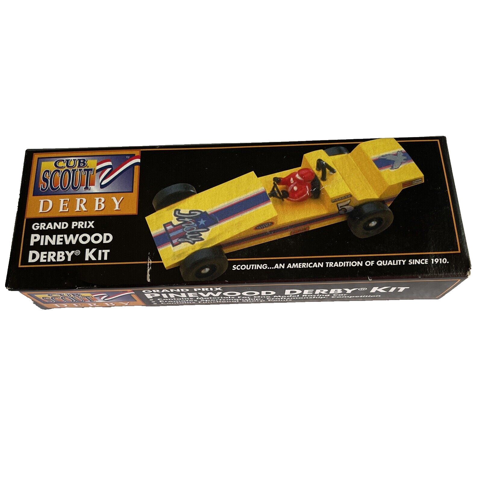 Cub Scout Derby Grand Prix Pinewood Kit Race Car Vintage 1996 New in BOX