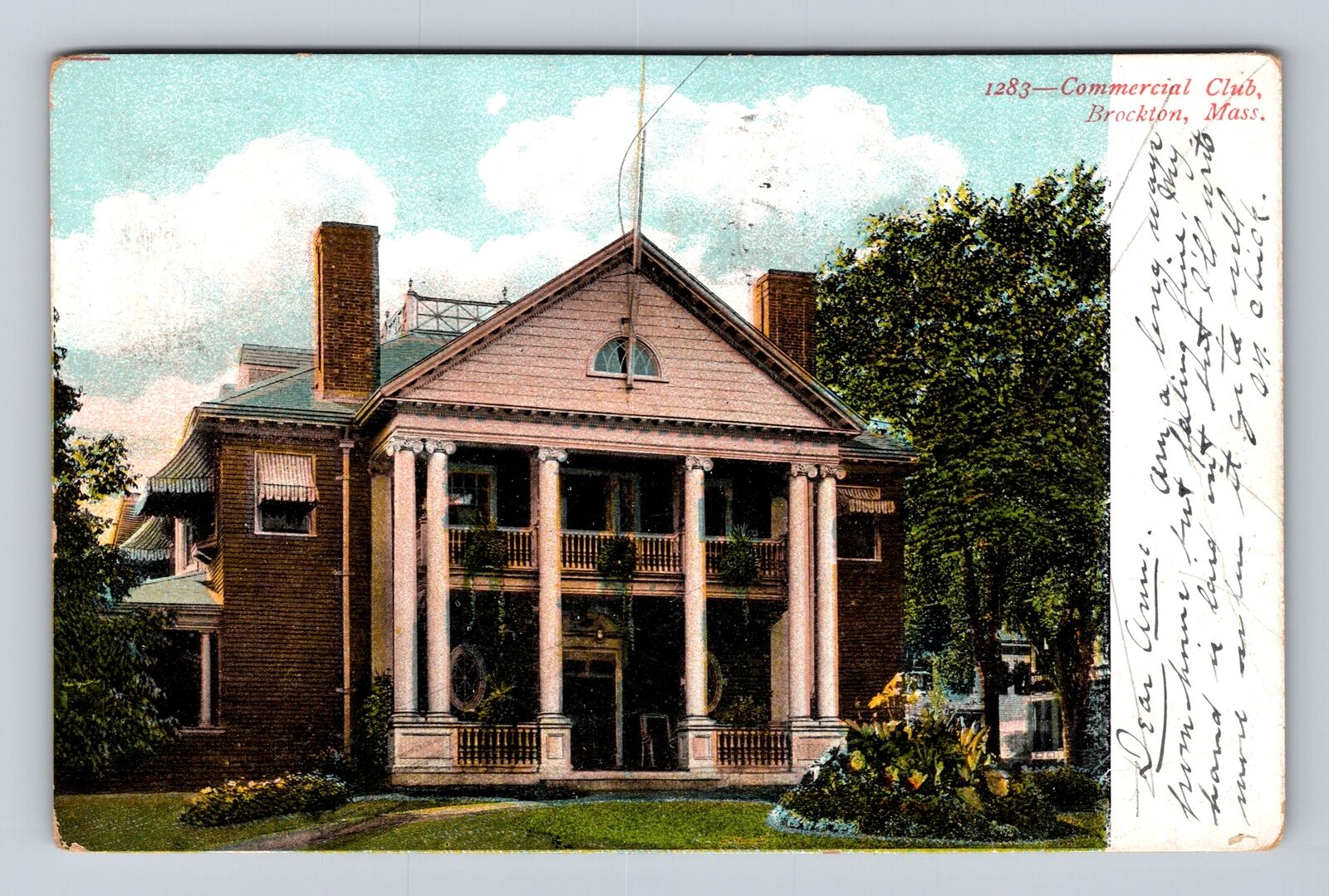 Brockton MA- Massachusetts, Commercial Club, Antique, Vintage c1907 Postcard