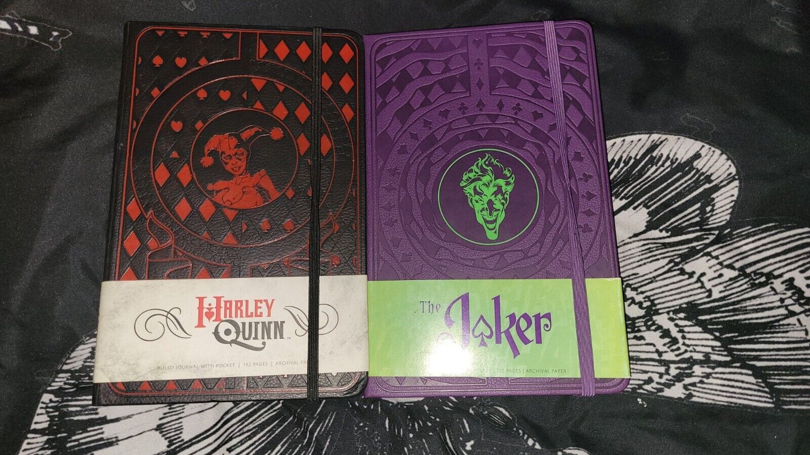 BRAND NEW Joker And Harley Quinn Journals Set Of Two + Temporary Harley Tattoo