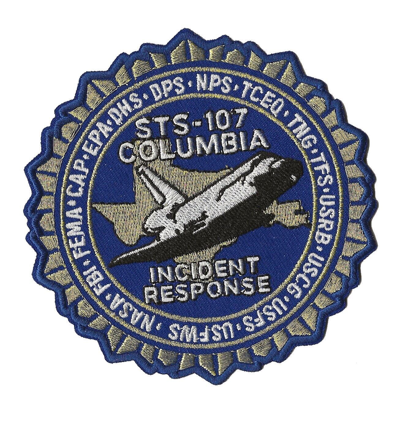 STS-107 NASA space shuttle Columbia FBI Incident Response recovery patch