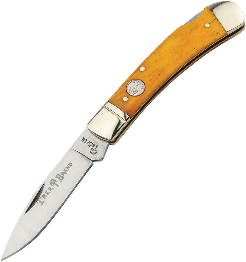 Boker Traditional Series 2.0 Tree Brand Lockback Yellow Folding D2 Knife 110814