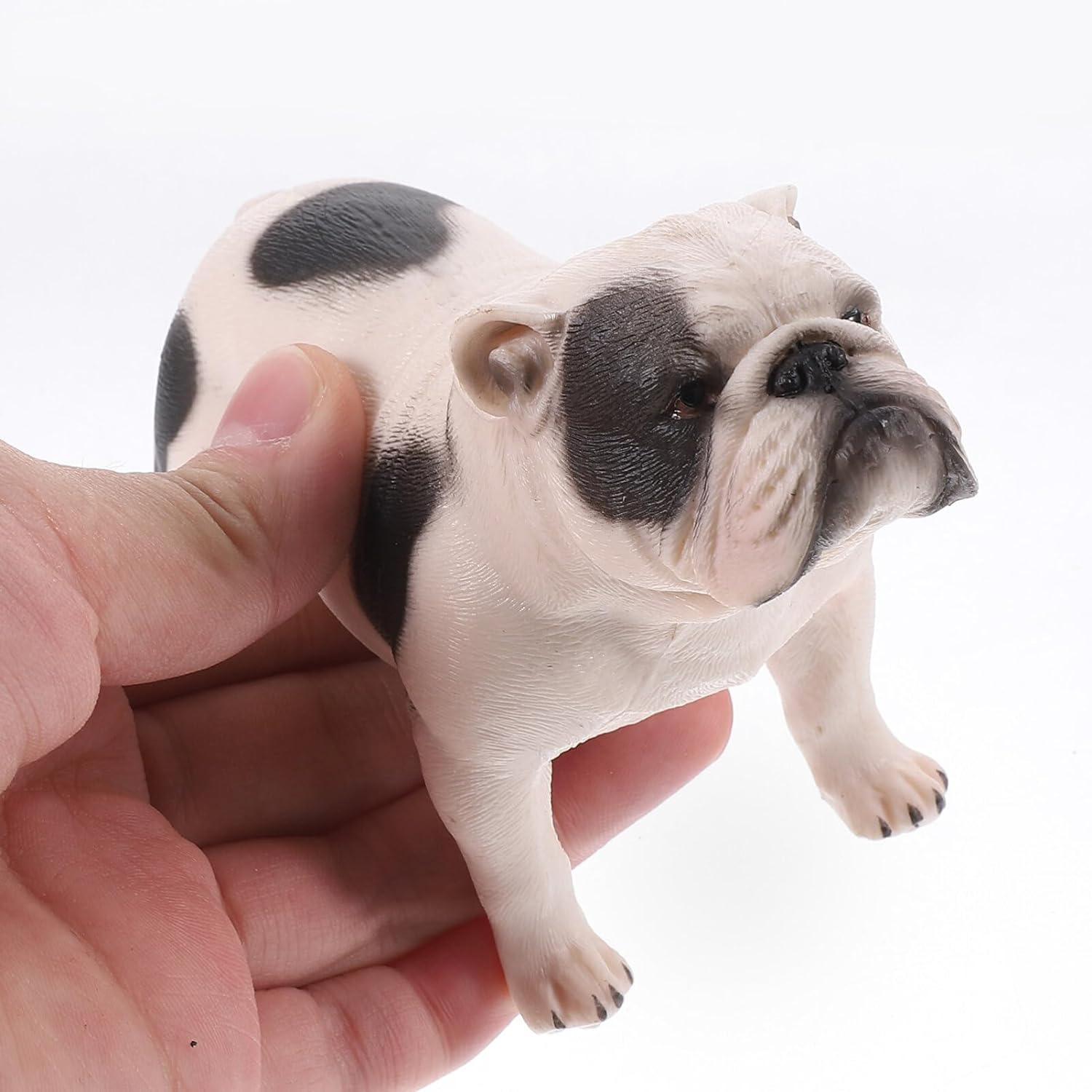 Collectible Figurine Bulldog Realistic Dog Lifelike Puppy Statue Decor Sculpture