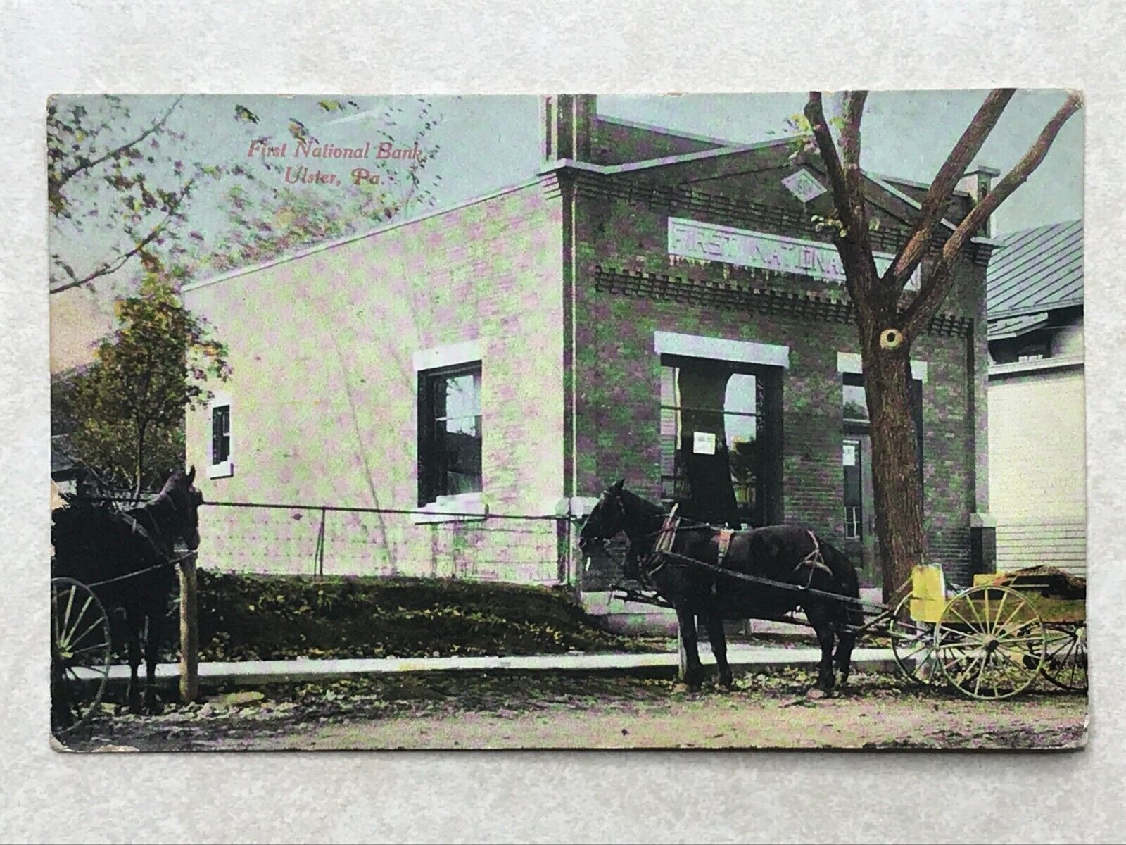 B1323 Postcard PA Pennsylvania First National Bank Ulster