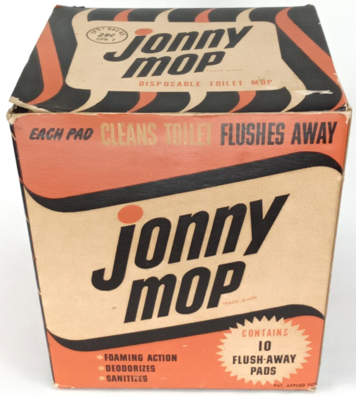 Jonny Mop Flush Away Pads Cleaner With Original Box 1940s Old Stock Advertising
