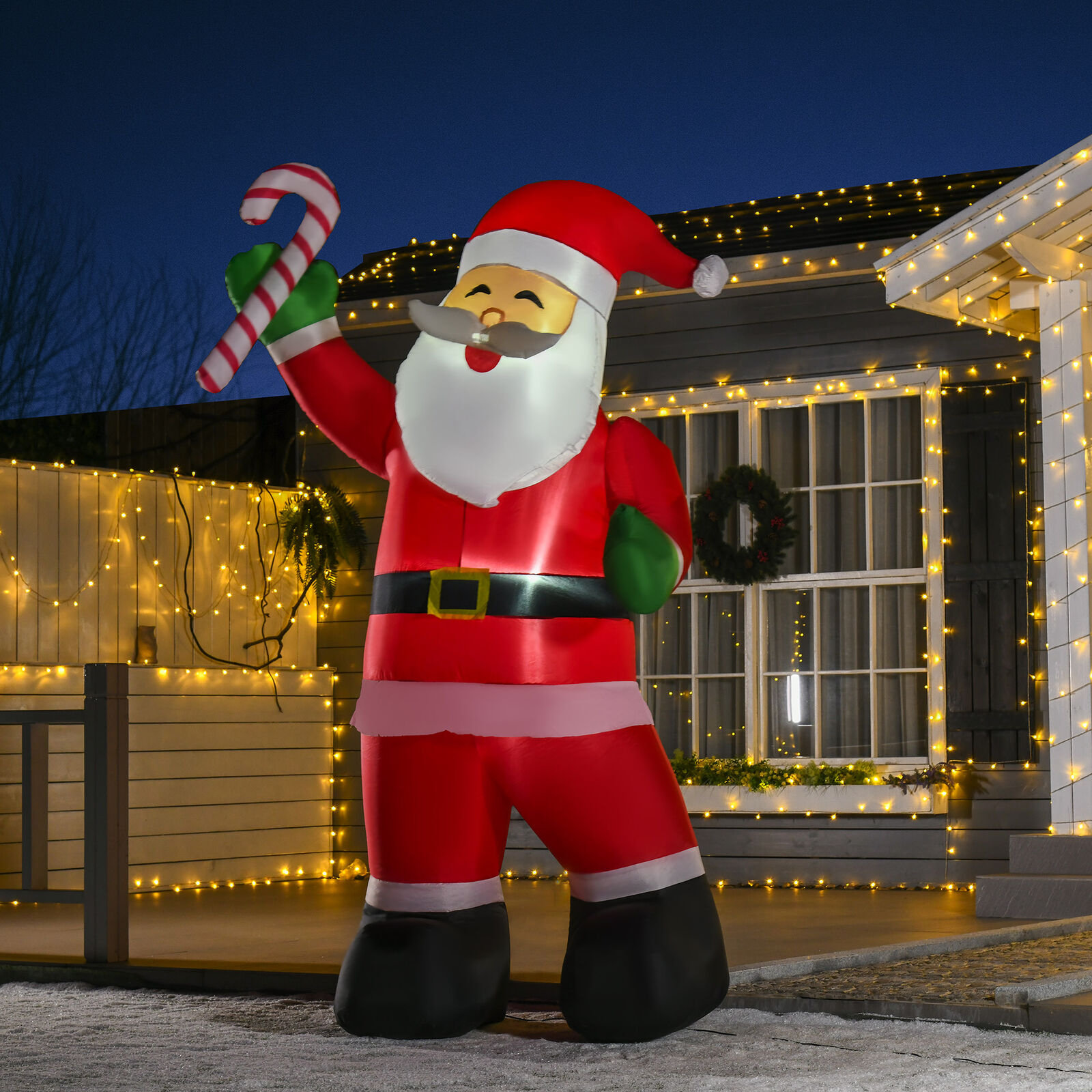 8\' Christmas Inflatable Santa Holiday Yard Decor Outdoor Light Up LED