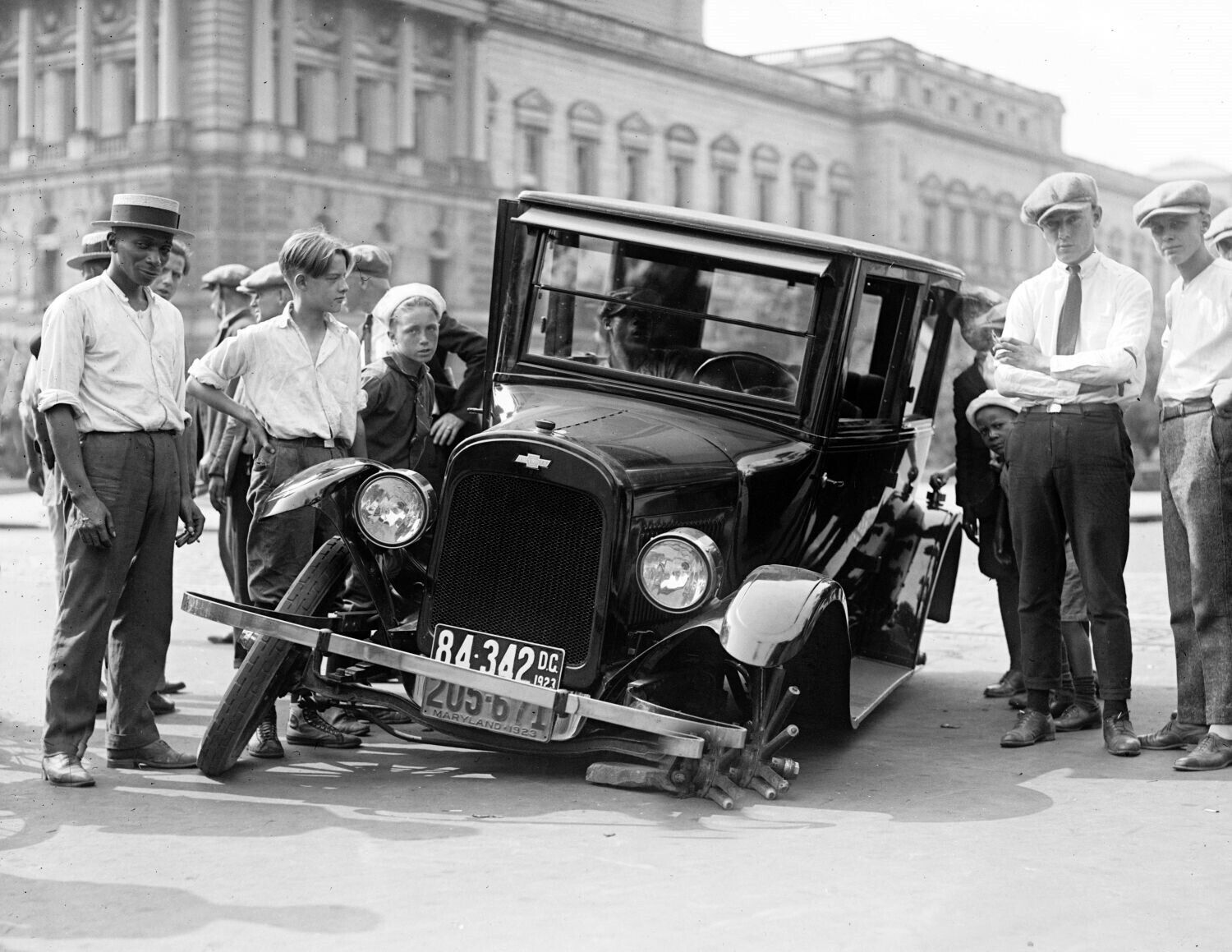 1923 Auto Wreck Vintage Photograph 8.5\