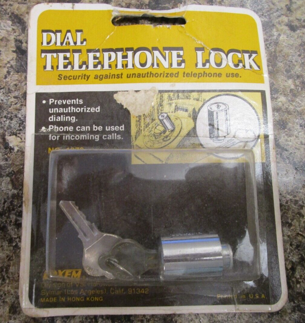 vintage NOS rotary dial telephone phone lock