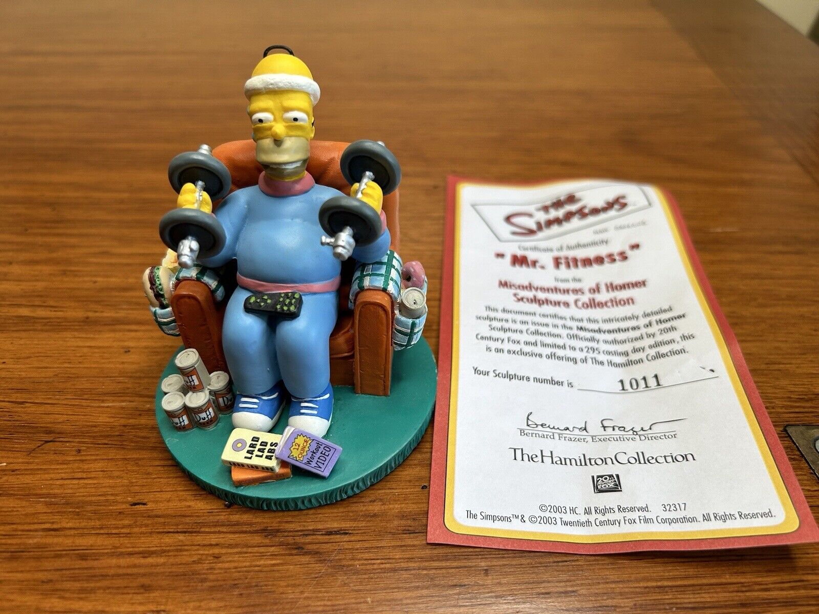 Simpsons Misadventures of Homer Mr. Fitness Hamilton Collection Sculpture 