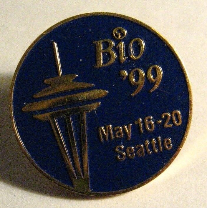 Bio \'99 Lapel Pin - Vintage 1999 Seattle Washington Space Needle Conference Pin