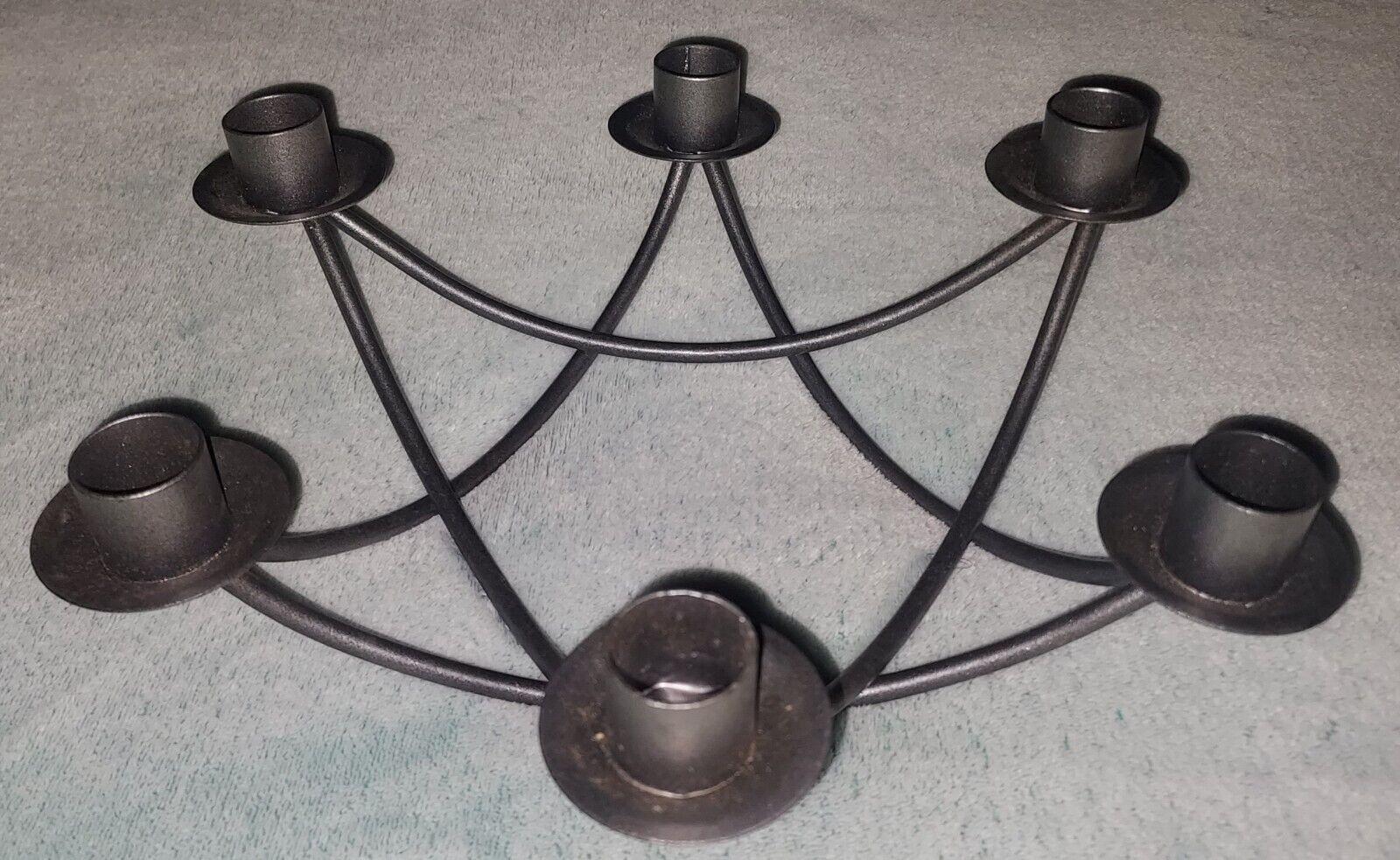 2 Separate Triangle Candlestick Holders Form Jewish Star Together 6 Candlesticks