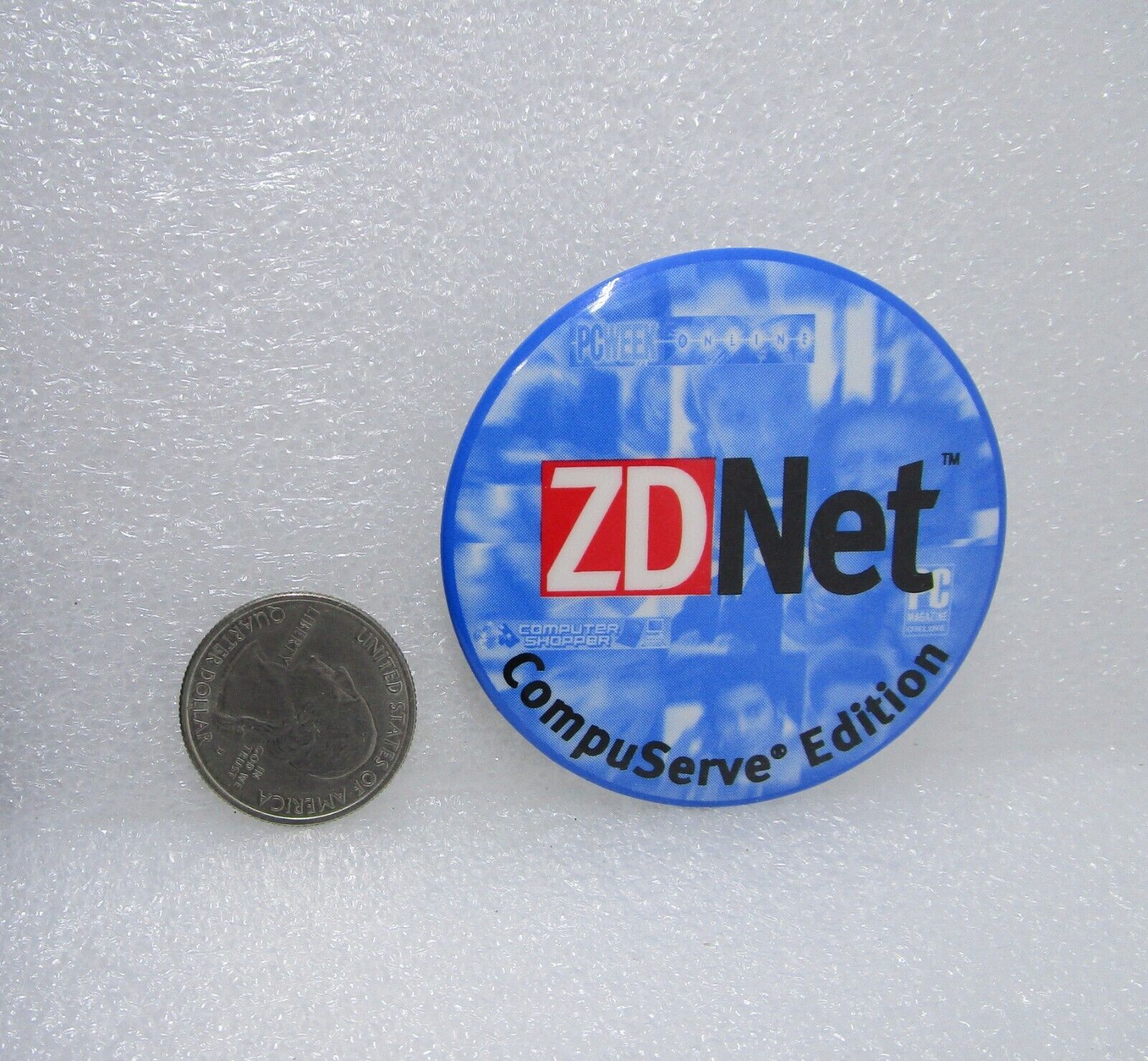 ZDNet CompuServe Edition Button Pin