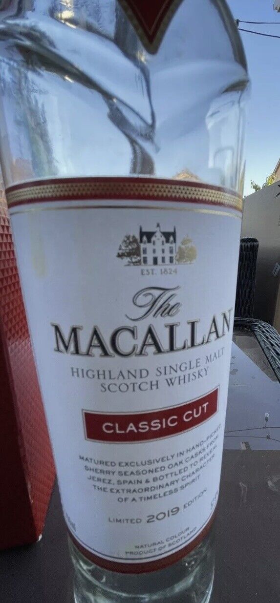 Macallan Classic Cut 2019 Box and Empty Bottle
