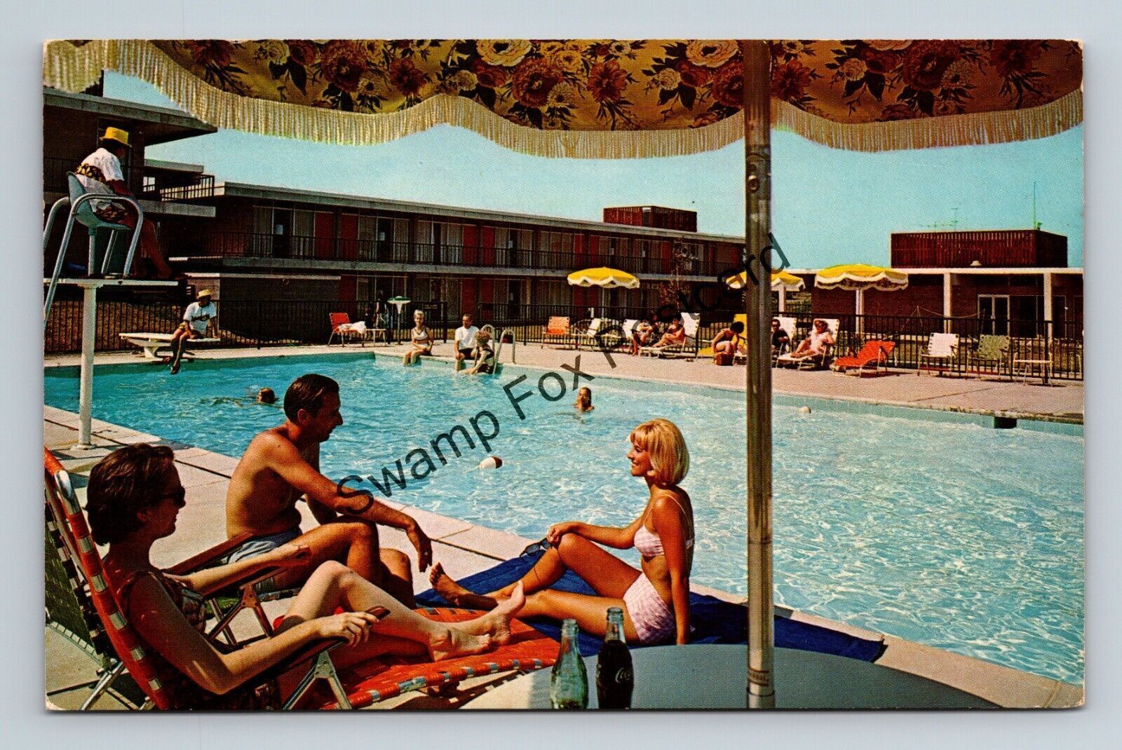 Postcard Pool Side Hilltop Motor Inn Hotel Baltimore Beltway Maryland
