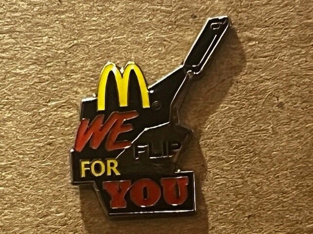 Vintage McDonald\'s We Flip for You Collectible Lapel Hat Pin