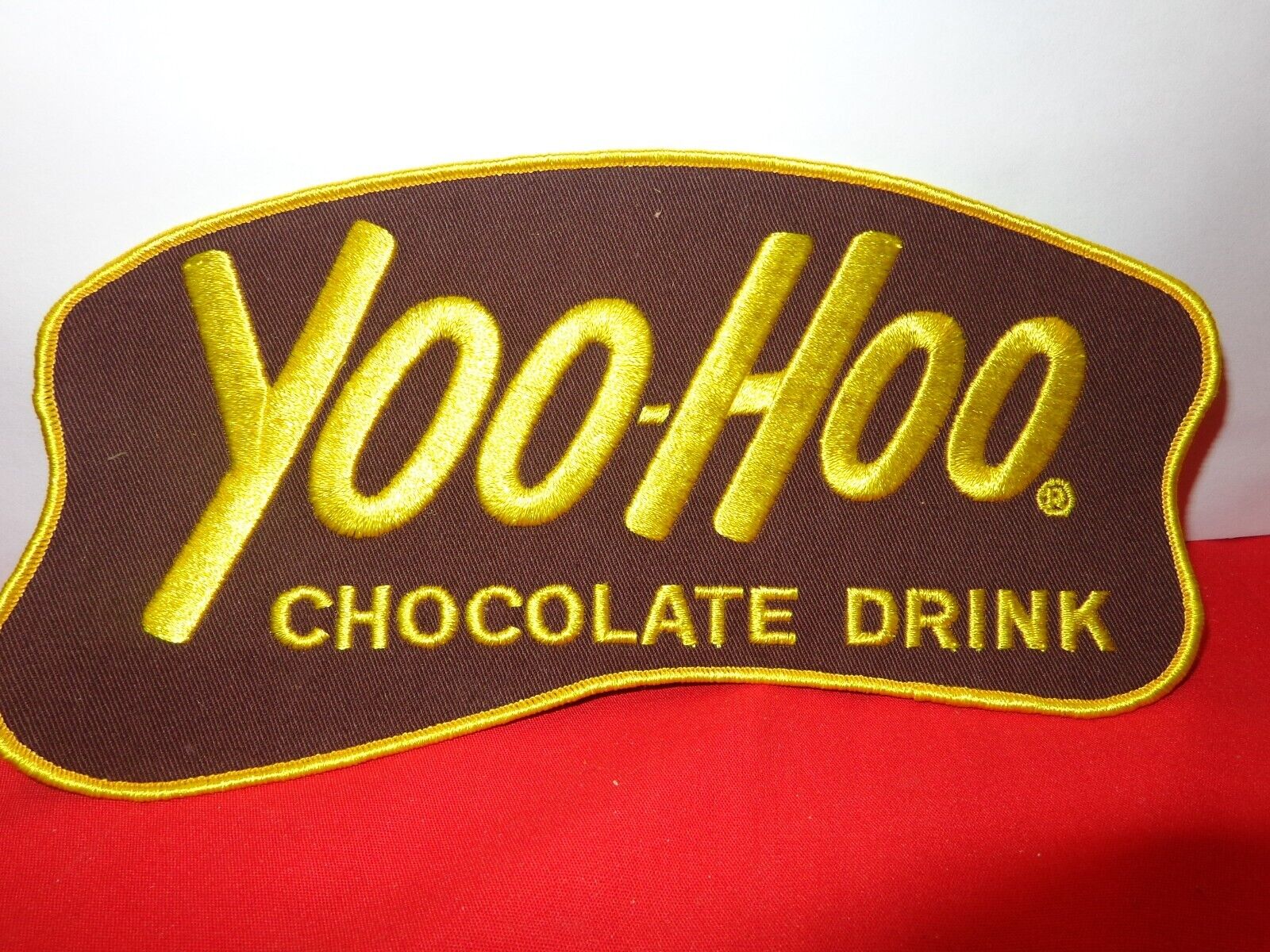 LARGE VINTAGE PATCH YOO-HOO CHOCOLATE DRINK SODA UNIQUE 9 1/2 x 4 1/2 in # Z 101
