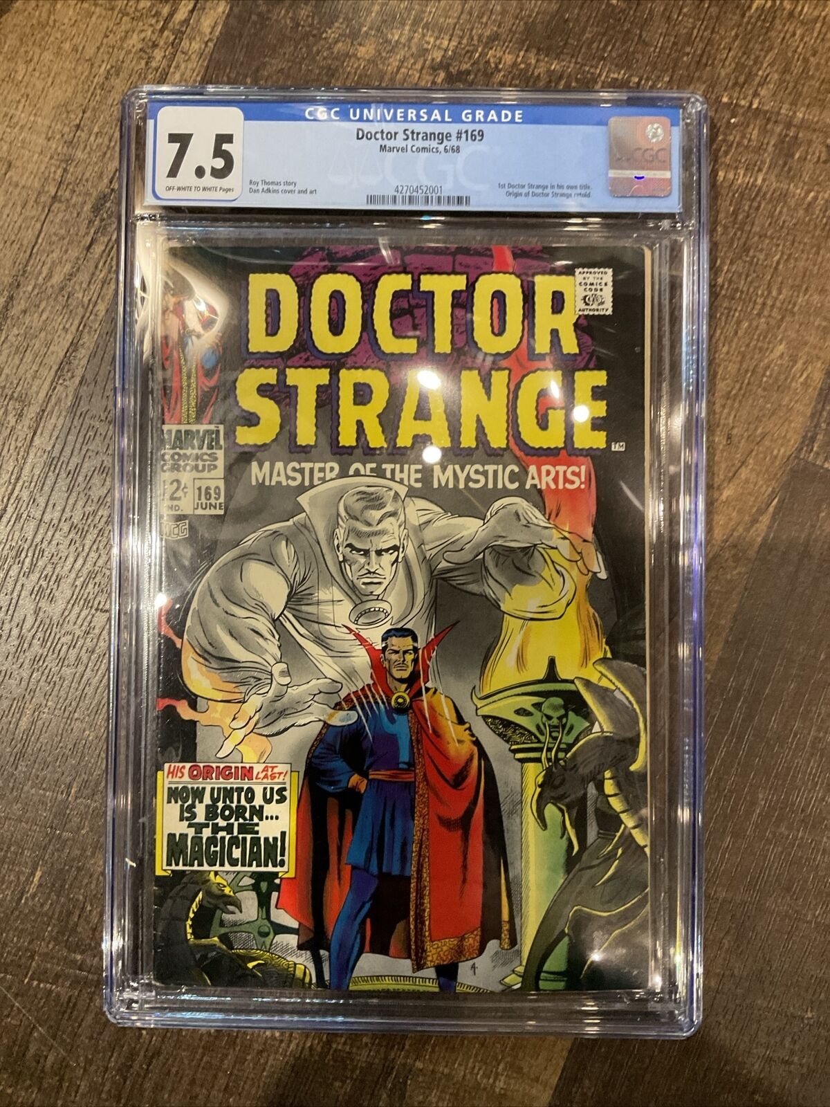 Doctor Strange #169 CGC 7.5 1969 1st Solo Appearance Key DC Comic Off White/WHT