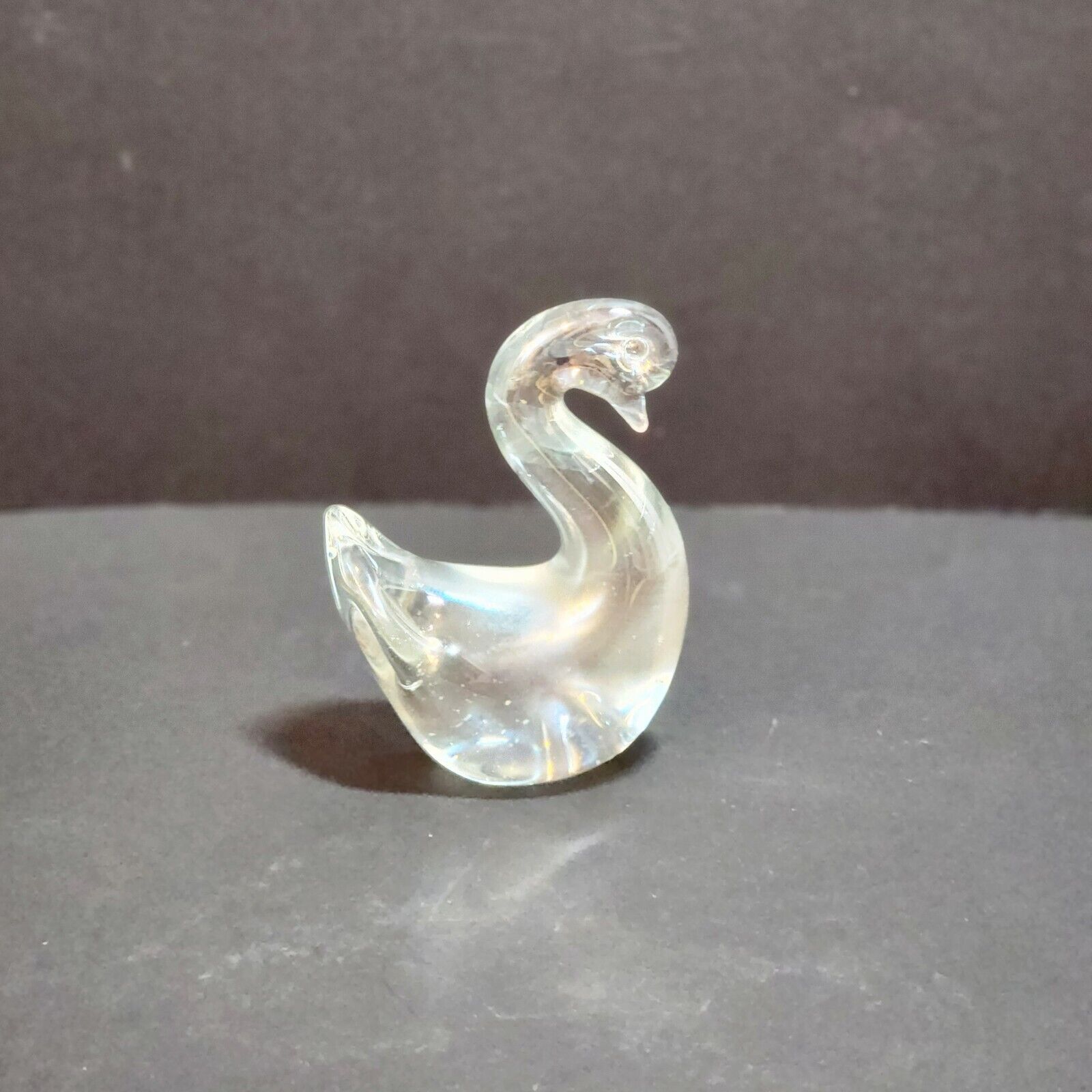 Vintage Iridescent Glass Duck/ Swan Figurine