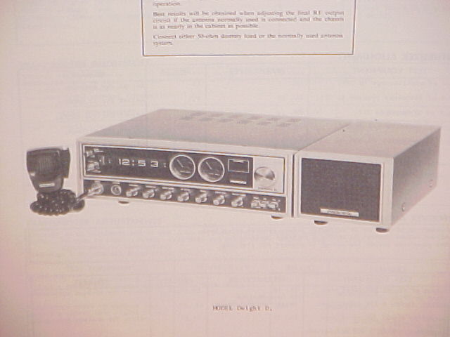 1977 PRESIDENT CB RADIO SERVICE SHOP MANUAL MODEL DWIGHT D