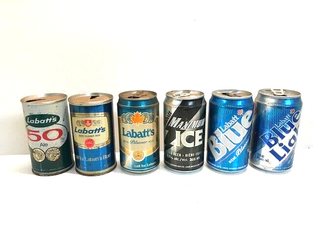 Labatt\'s beer cans