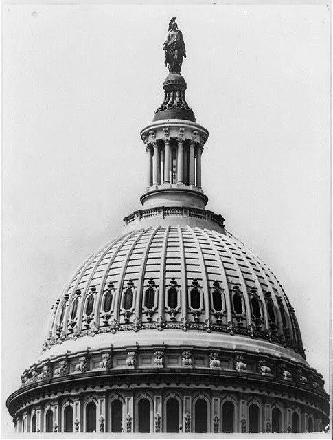 Photo:View of Dome of U.S. Capitol,Statue of Freedom,Washington,DC