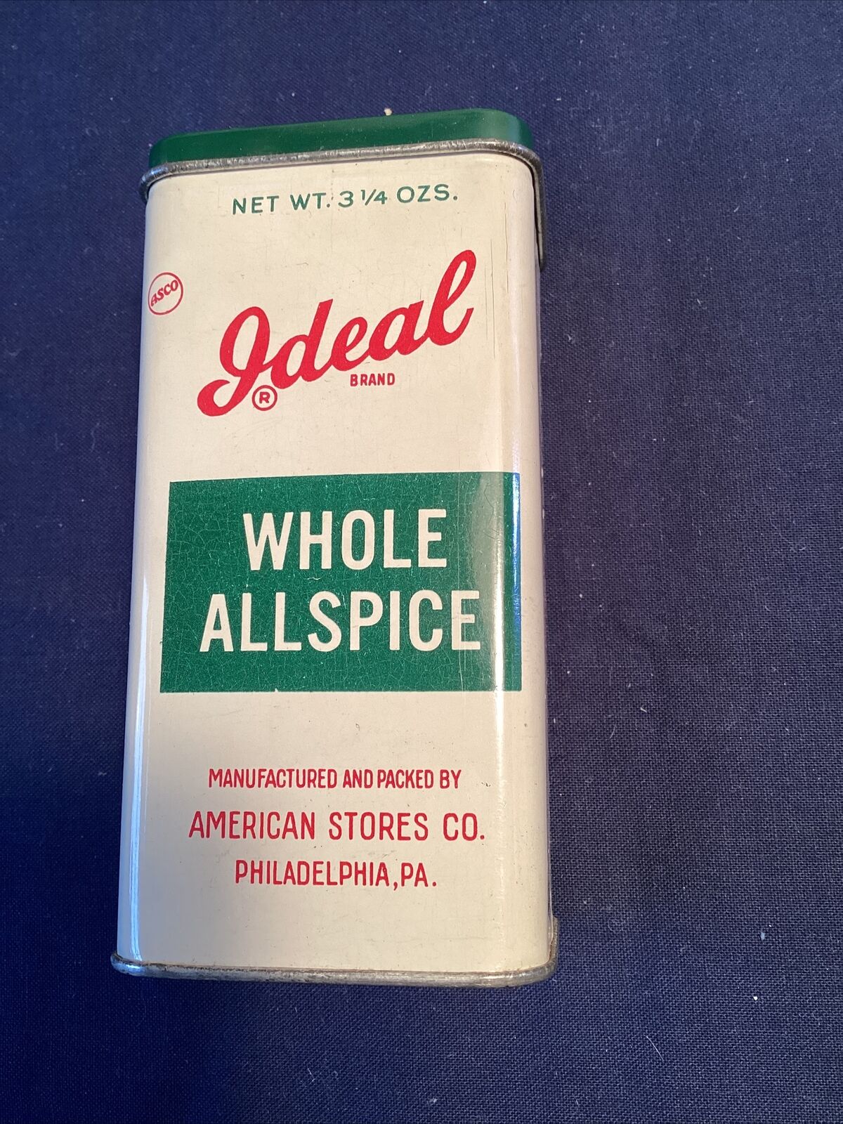Vintage Ideal Whole Allspice Seed American Stores Metal Tin
