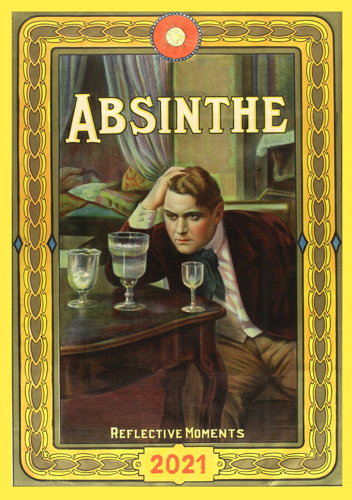 2022 Wall Calendar (12 pgs) Absinthe Alcohol Vintage Ads Posters M486