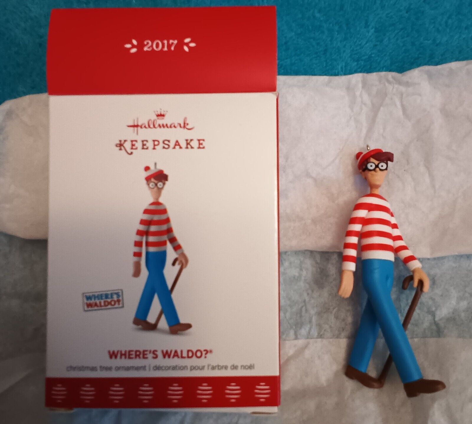 2017 Hallmark Keepsake ~ Where\'s Waldo? ~ Waldo Christmas Ornament