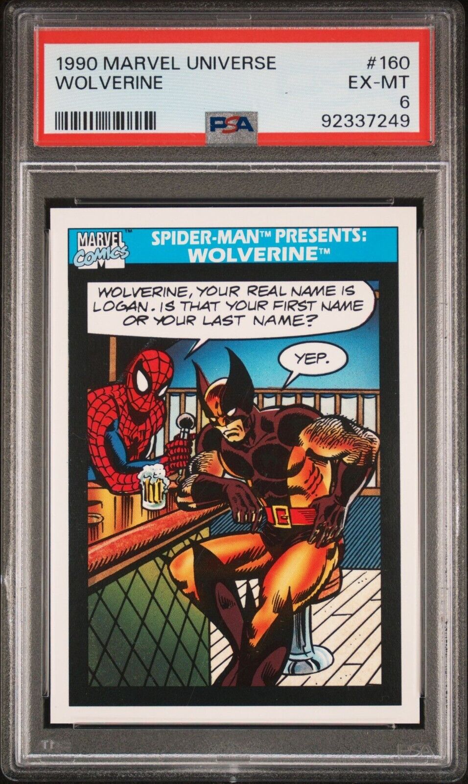 1990 Marvel Universe #160 Wolverine PSA 6
