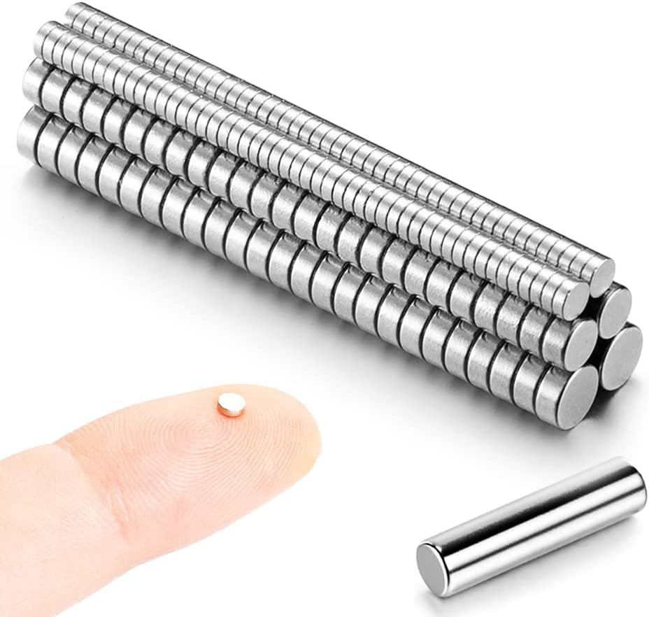 200 MEALOS Mini Magnets - 100pcs 3X1mm, 50pcs 4x2mm, 50pcs 5x2mm - Tiny Thin for