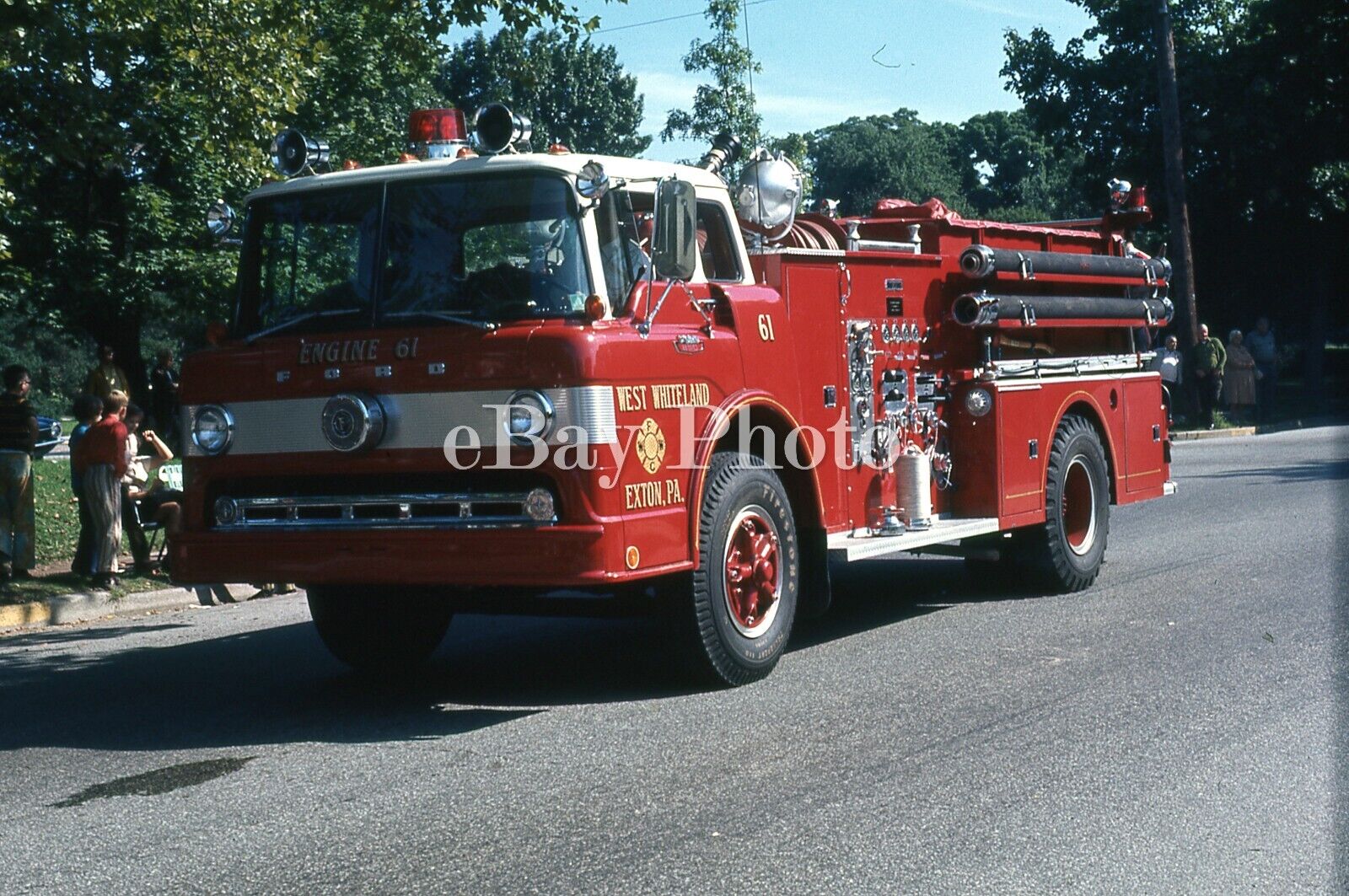 Fire Apparatus Slide- West Whiteland PA Fire Company Ford C Engine 61