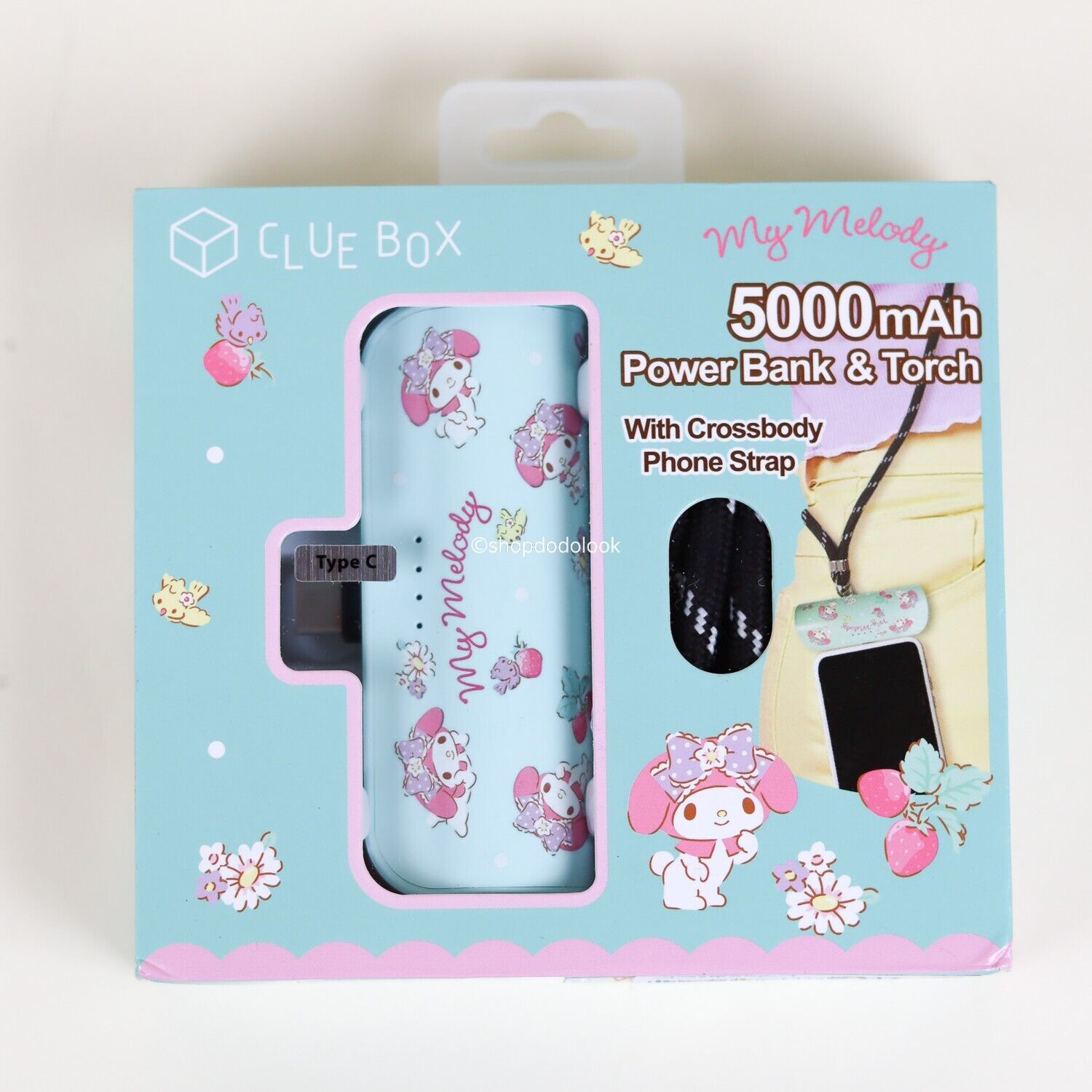 Sanrio Cluebox My Melody 5000mAh Power Type C Bank&Torch 3.5\