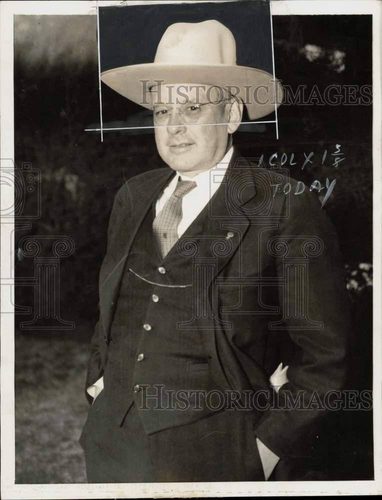 1936 Press Photo Governor Alf Landon of Kansas in Guthrie, Oklahoma - sba30326