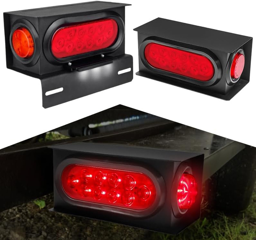 LIMICAR LED Trailer Light Kit, Trailer Tail Lights, Trailer Light Boxes Housing 