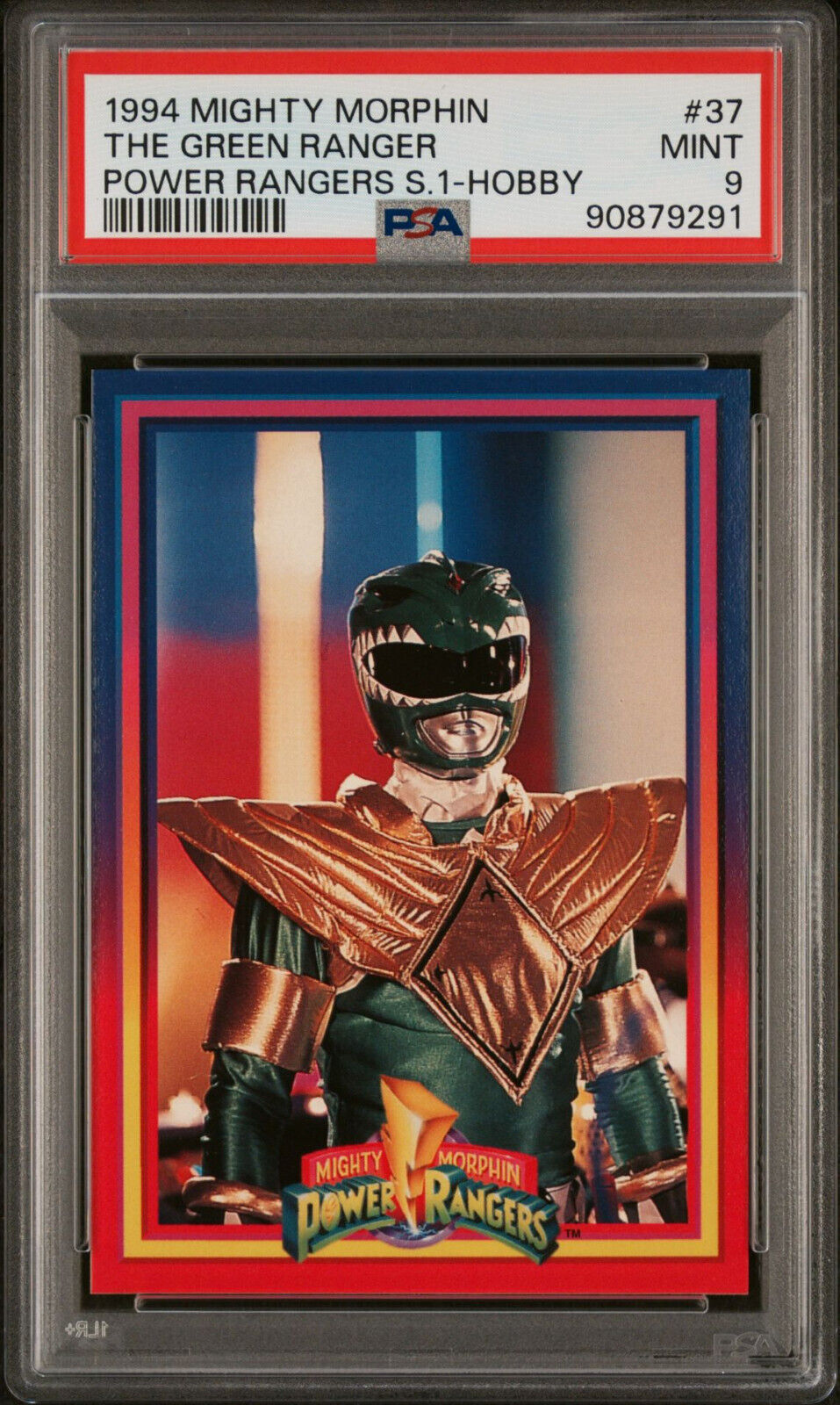 1994 Power Rangers Series 1 Hobby #37 The Green Ranger PSA 9 Mint