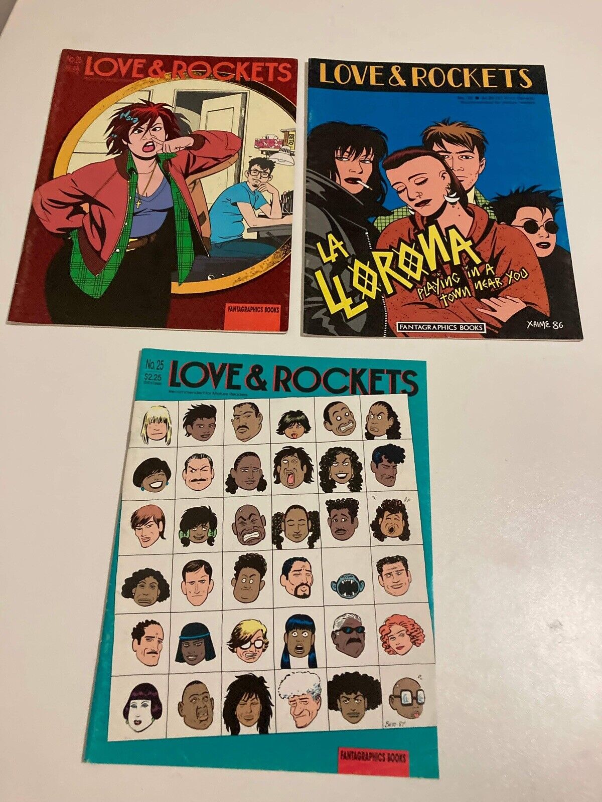 Love And Rockets Lot Of 3. #22, 25, 26. Very Good Condition.