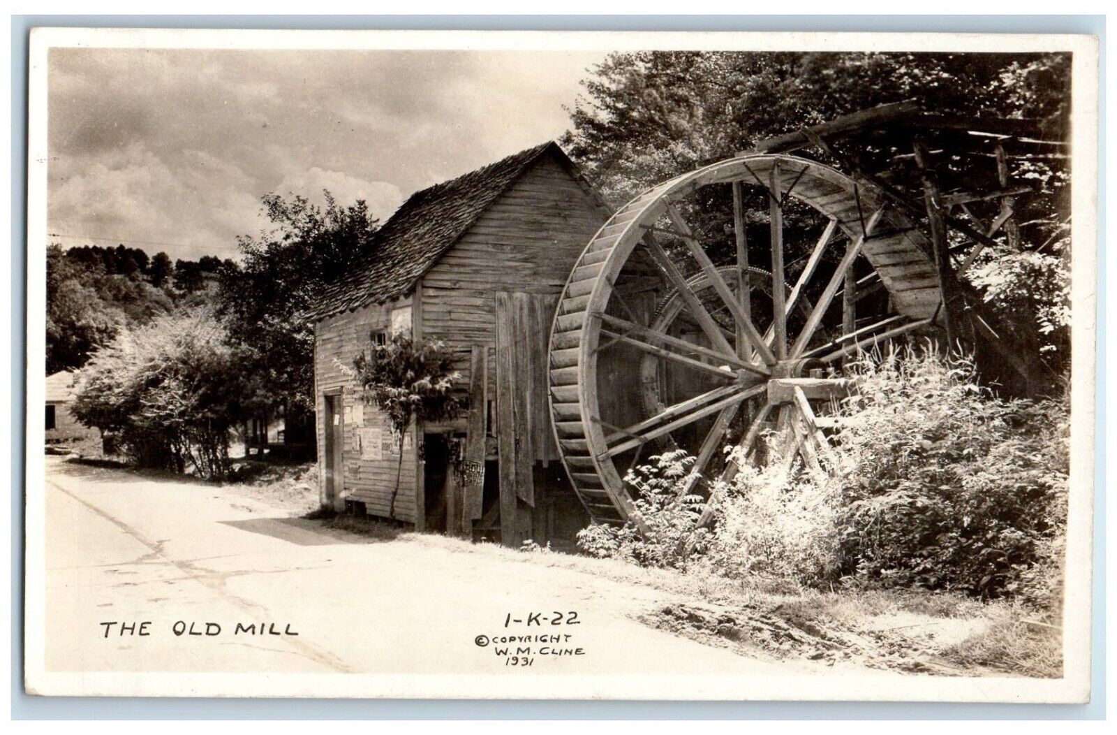 c1940\'s The Old Mill Roadside Cline Unposted Vintage RPPC Photo Postcard