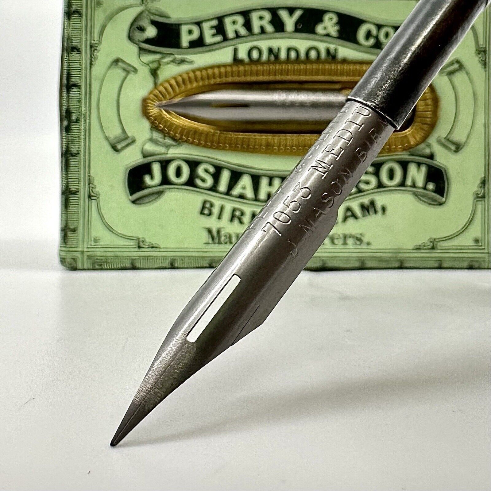 Vintage Perry & Co No. 7053 M Pen Nibs Josiah Mason Dip Pen Nibs Medium