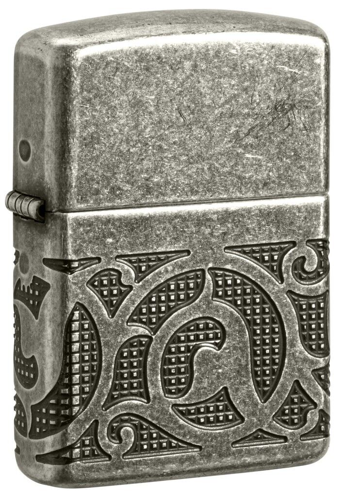 Zippo 49290, Medieval Deep Carve Armor Lighter, Antique Silver Plate Finish, NEW