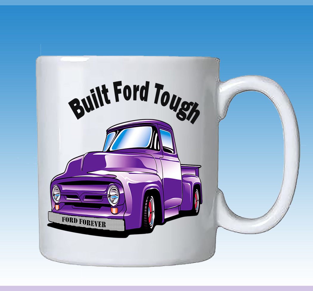 Purple Old Ford Roadster Truck Lovers coffee mug gift cup Two sided forever 