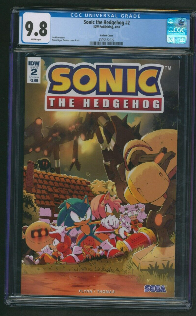 Sonic The Hedgehog #2 Variant Cover B CGC 9.8 IDW Publishing Comics 2018