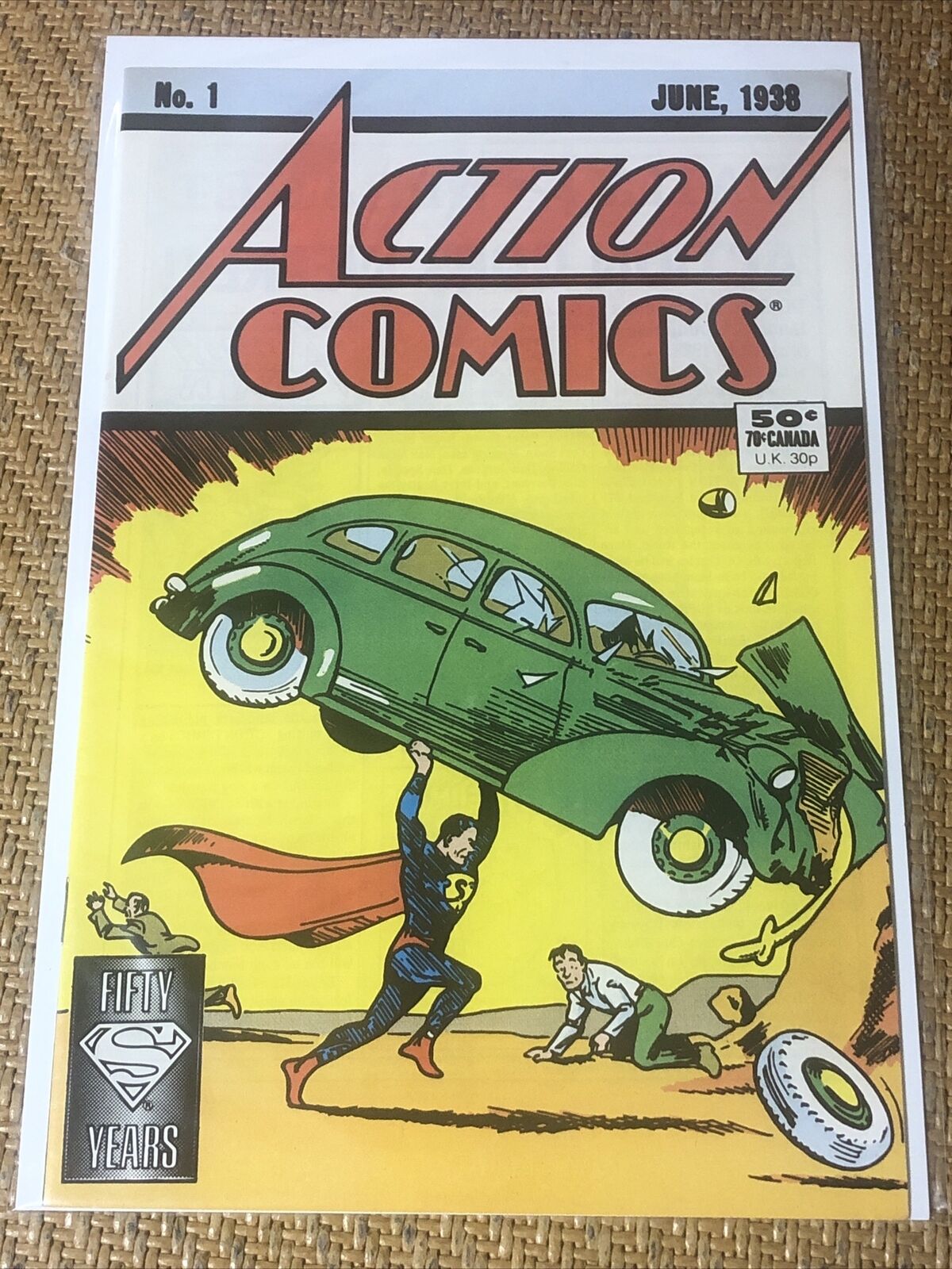 Action Comics No. 1 Superman June, 1938 Reprint 1970-1983 Comic Book.