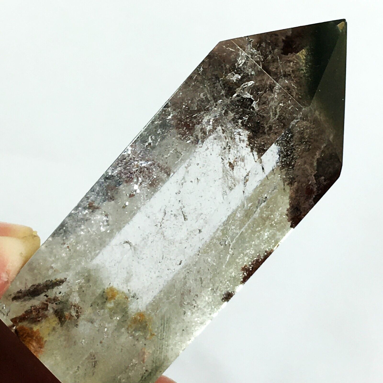 33.5g TOP Natural Hyaline Colourful Phantom Ghost Garden Quartz Crystal