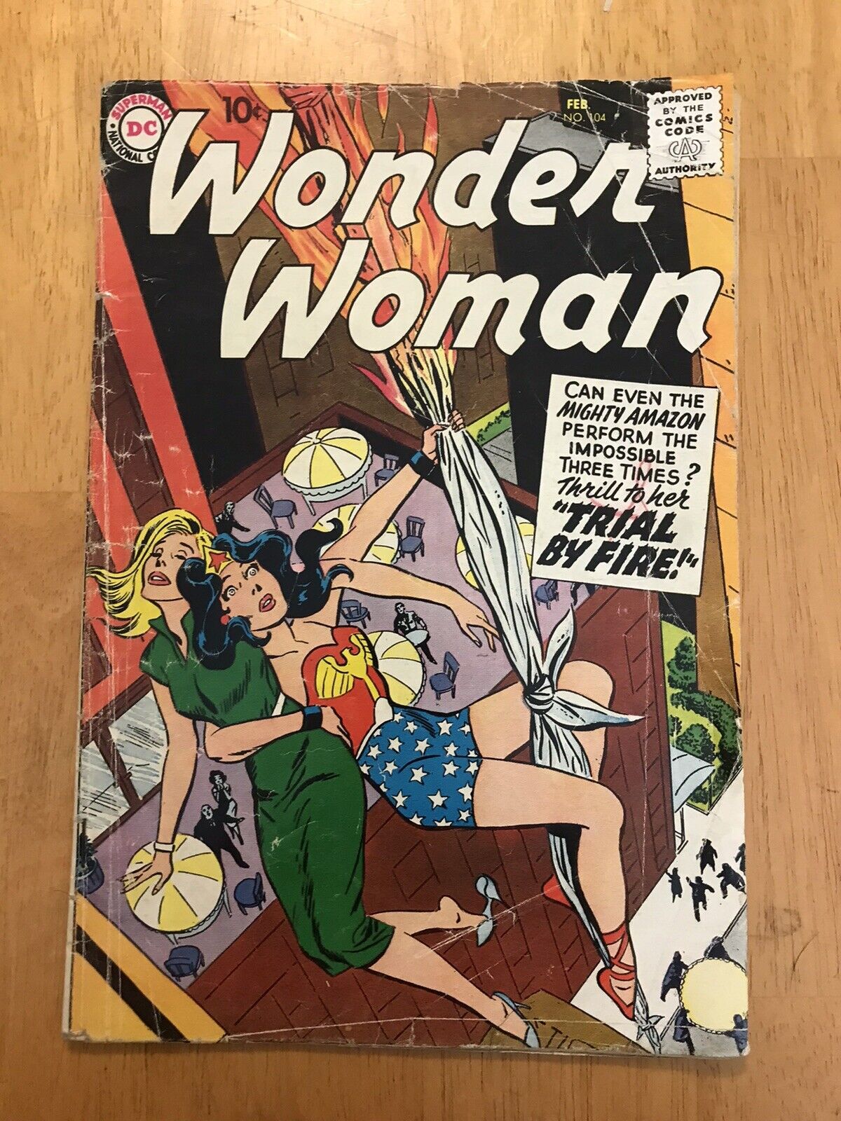 Wonder Woman 104 Silver Age 1959 DC Comics Hard To Find Lower Grade