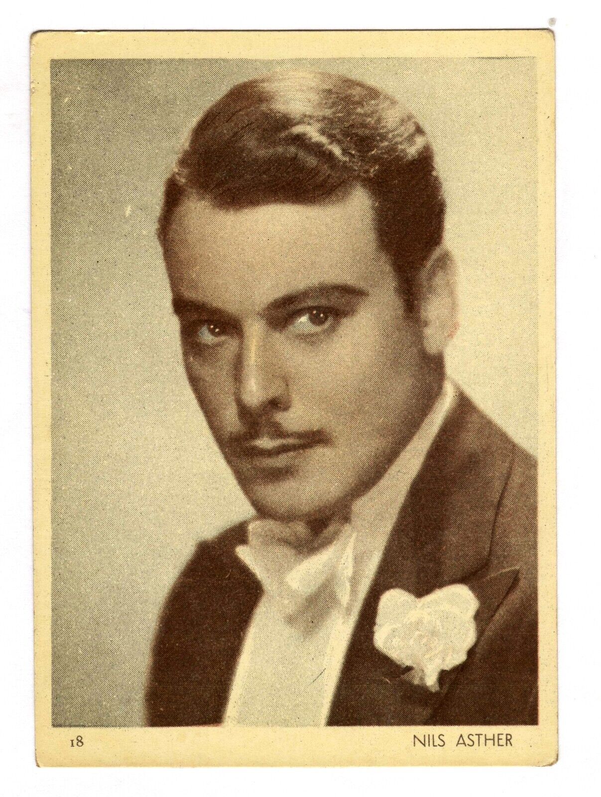 NILS ASTHER 1930 CARD FROM CHOCOLATE AGUILA URUGUAY COLLECTION ASTROS DEL CINE
