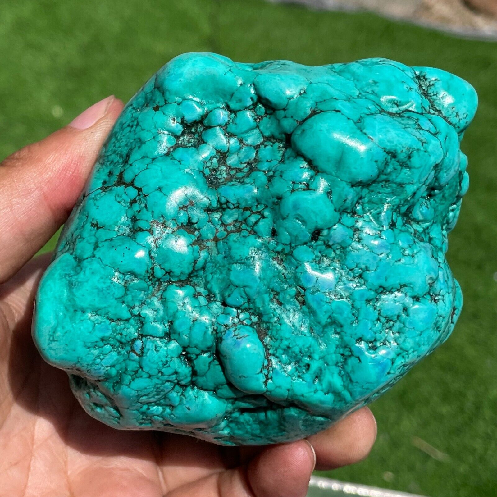 800g Large Natural Turquoise Blue Green Crystal Gemstone Rough Mineral Specimen
