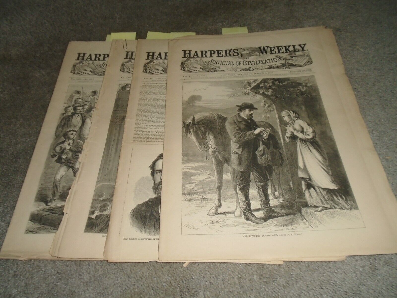 4 Harper's Weekly March 1869 President Grant, Country Doctor