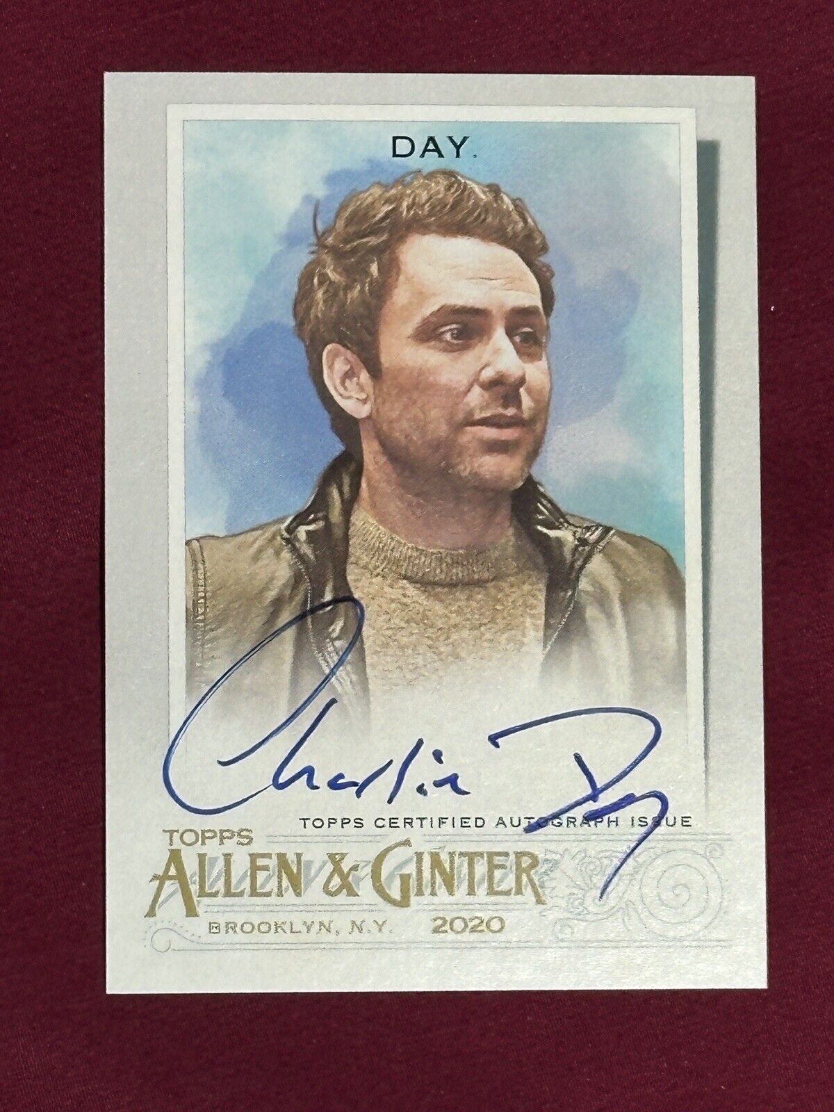 Charlie Day 2020 Topps Allen and Ginter Auto Always Sunny In Philadelphia SP