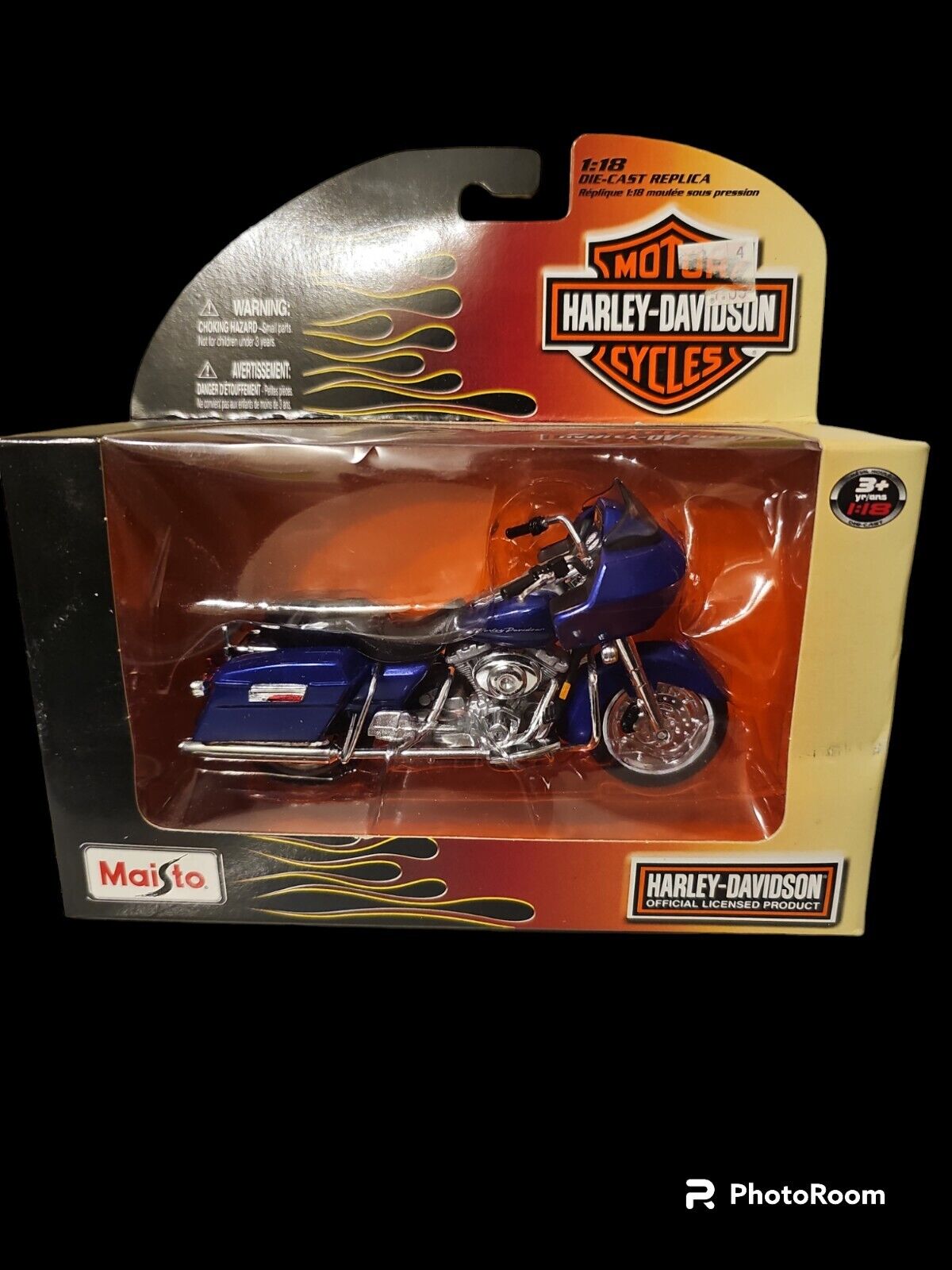 2008 Maisto Harley Davidson 1:18 Diecast Replicas Series 23 Purple Harley 